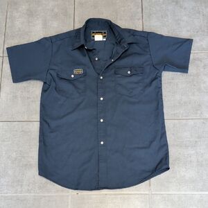 Men's Navy Blue Working Short Sleeve Shirt